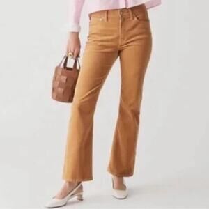 J.Crew high-rise slim straight leg demi tan/camel corduroy pants size 29.